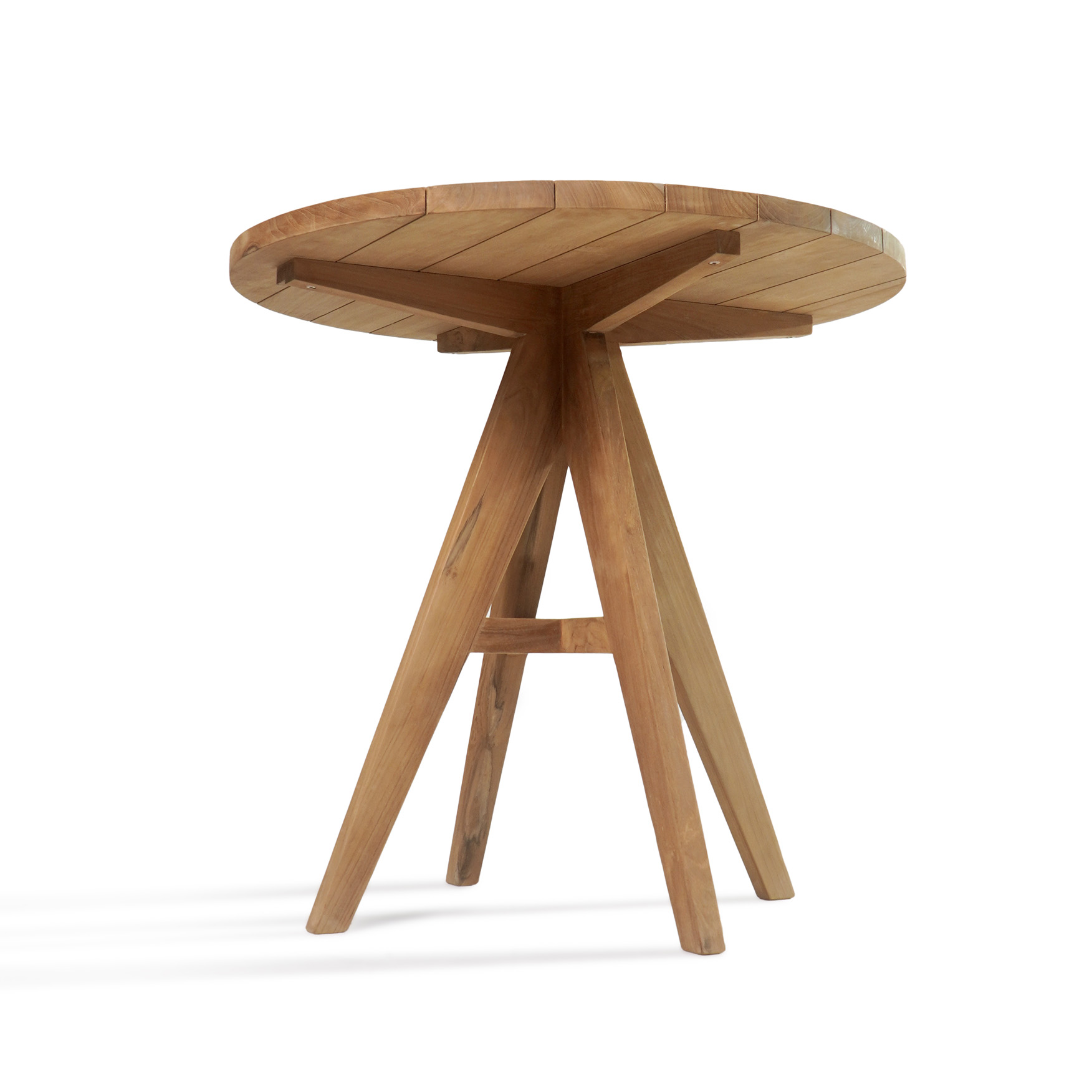 GartenEsstisch LEO2 Teakholz massiv rund 80 cm